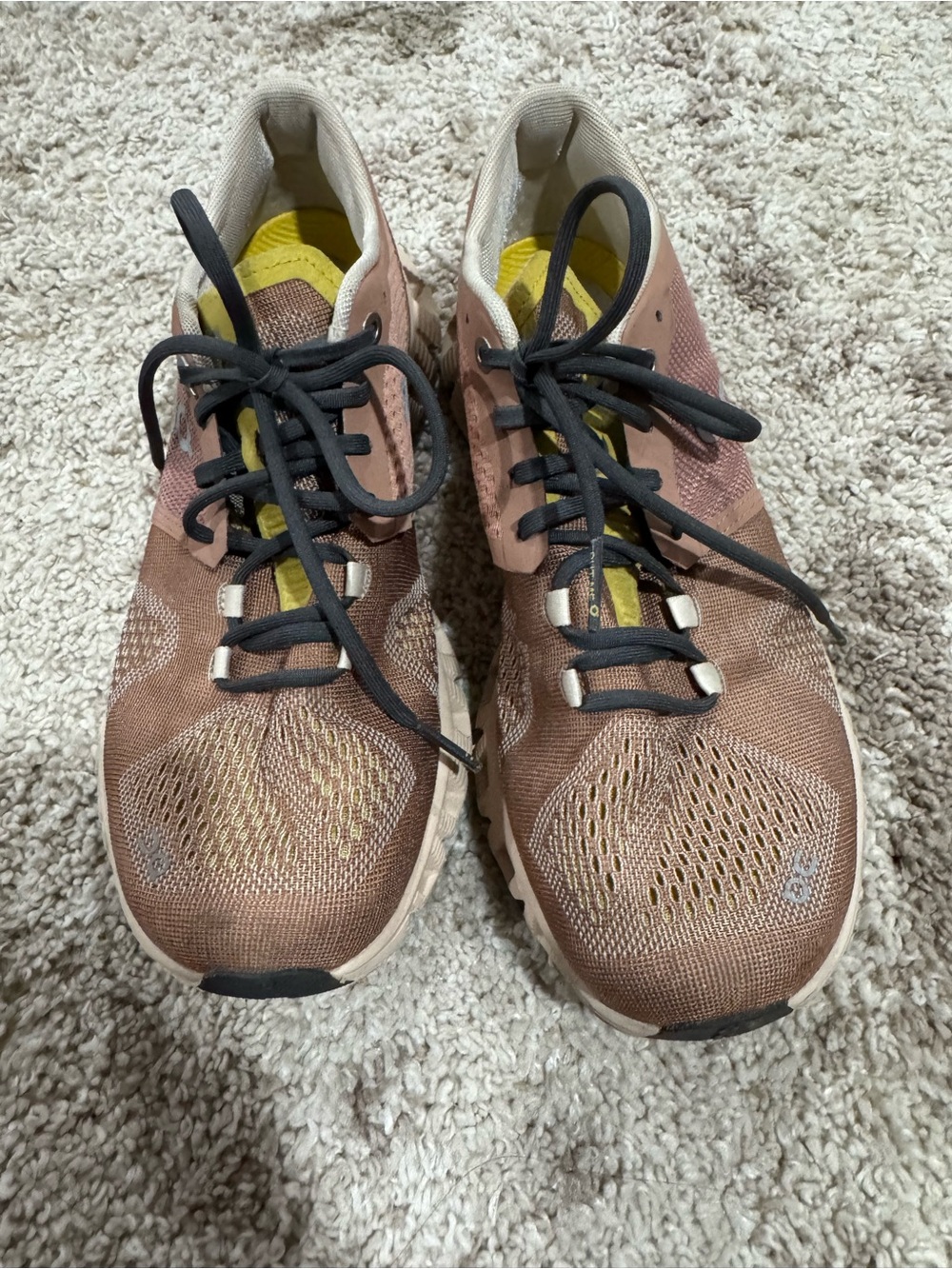 Lightweight Women's Brown Mesh Sneakers with Black Laces